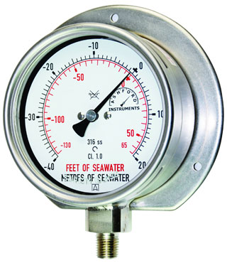 Subsea Monitoring / Pumping Pressure Gauge - 100mm Diameter